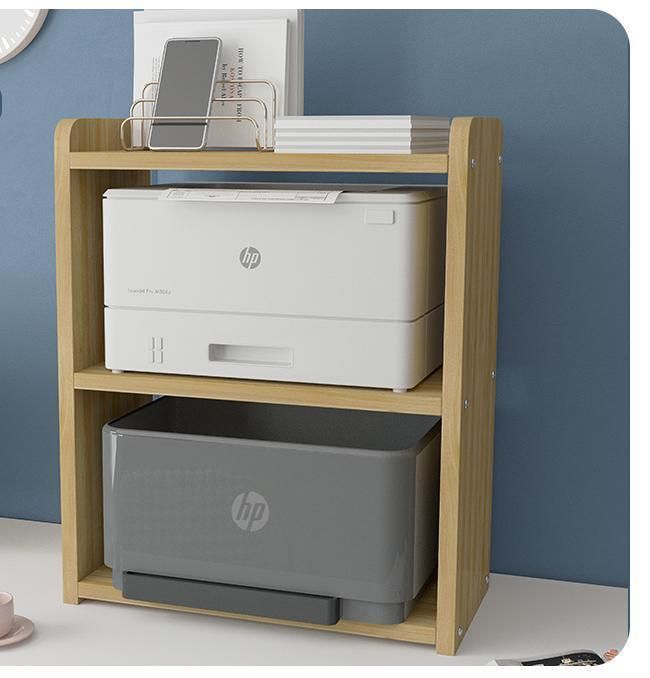 Multi-Layer Small Shelves for Storing Printers, Brackets, Brackets, Office Desktop Computers, Desk Bookshelves