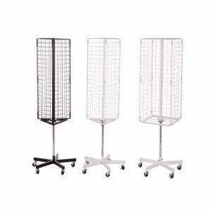 Triangle Hanging Free Standing Metal Spinner Wire Grid Display Rack
