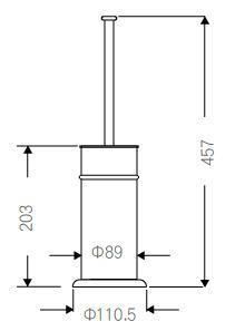 Bathroom Accessories 304 Stainless Steel Toilet Brush Holder