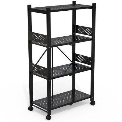 Istante Folding Rack Home Storage Foldable Cart Kitchen Display Kitchen Organizer Shelf