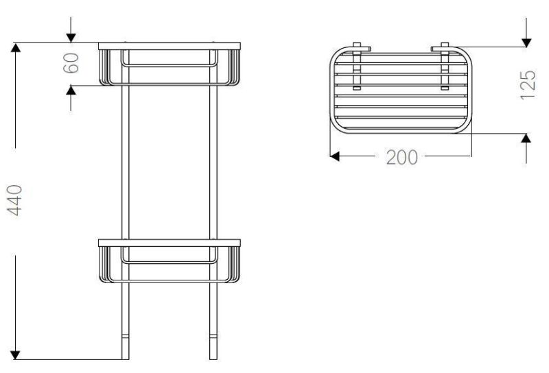 304 Stainless Steel Bathroom Shower Corner Rack Wall Mounted Shower Shelf