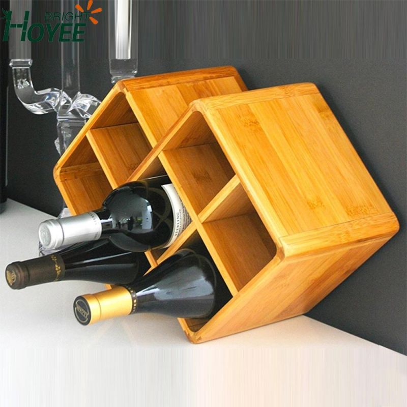 Bamboo 7-Bottle Wine Rack