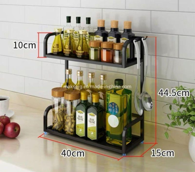 SS304 Storage Rack Multifunctional Spice Rack Bottle Rack