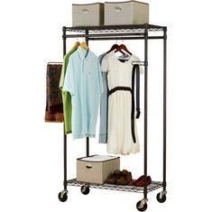 Heavy Duty Commercial Wire Shelving, Garment Wardrobe Metal Wire Racks for Storage