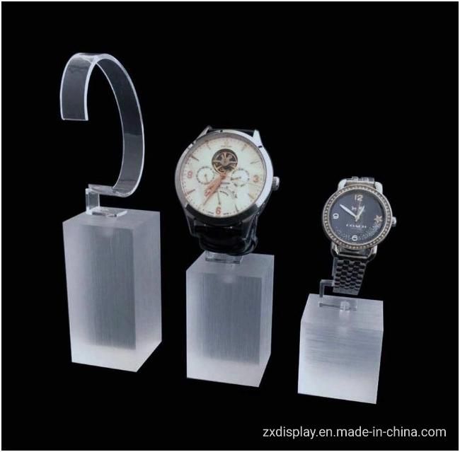 Luxury Frosted Acrylic Watch Advertising Display Stand