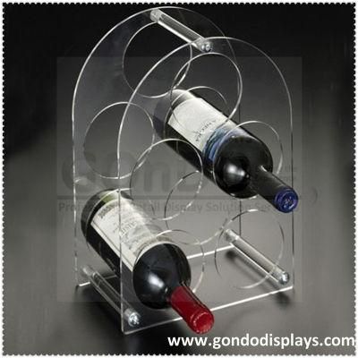 Simple Modern Storage Display Clear Transparent Plexiglass Red Wine Bottle Acrylic Wine Rack