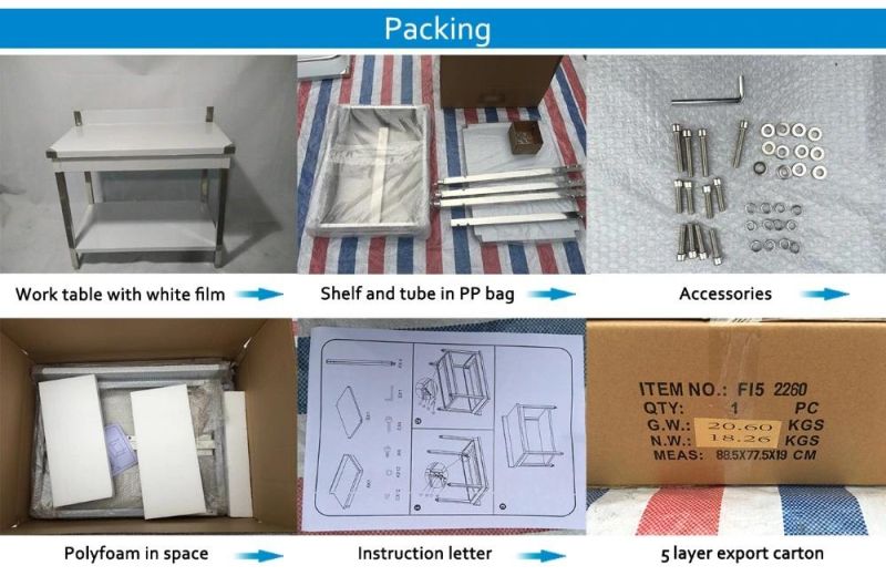 Heavy Duty Stainless Steel Removable Storage Top Rack for Work Table