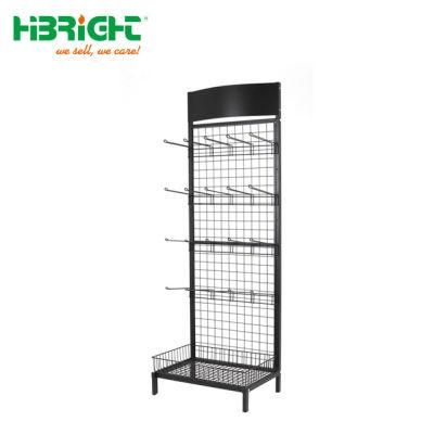 Metal Display Rack with Hooks Tool Rack