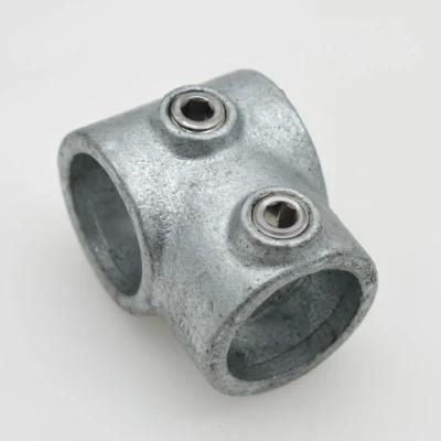 Galvanized Malleable Cast Iron Tube Clamp Short Tee Zinc Casting Iron Structural Pipe Fittings