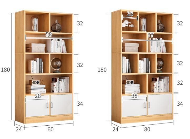 Simple Bookcase Floor-to-Wall Living Room Shelf