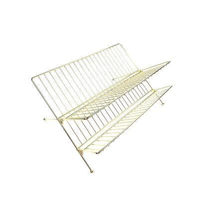 Plate Utensils Drainer Holder Metal Wire Storage Shelving Kitchen Drying Rack