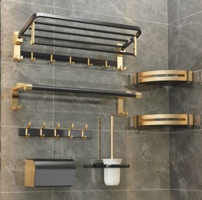 Towel Rack Punch-Free Bathroom Rack Wall-Mounted Towel Bar Toilet Pendant Rack