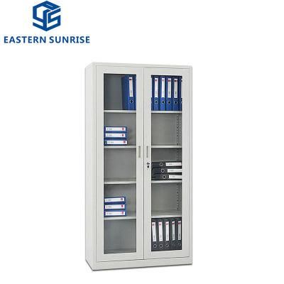 Steel Office Furniture Swing 2 Door Storage Cabinet Book Shelf