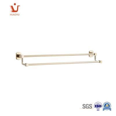 Bathroom Luxury Double Bar Towel Rack Made by Brass