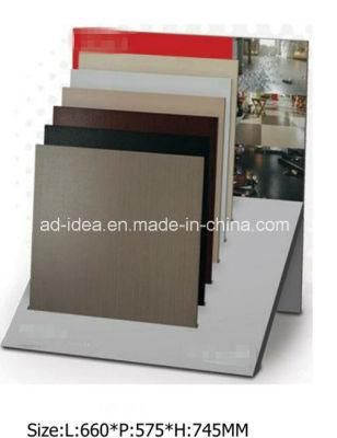 Customized Simple Design Metal Display Stand/Display Rack for Marble/Granite Tile Exhibition