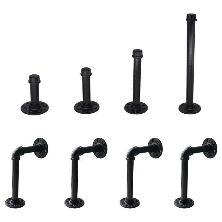 Decorative Floating Rustic Home Decor Wall Mount Iron Metal Industrial Shelving Pipe Shelf Bracket Support with Wood 3-Tiers