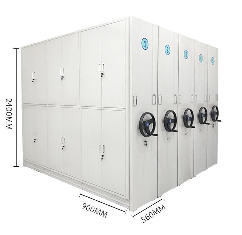 Library Mobile Shelving Gondola System MID East File Compactor High Density Cabinet