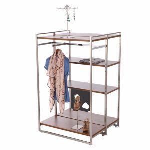 New Design Metal Wood Clothing Display Rack for Clothes Shops
