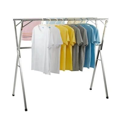 Customize Simple Popular Foldable X Type Movable Clothes Rack Metal Clothing Drying Rack