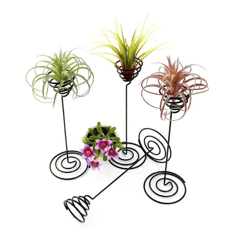 Creative Black Iron Air Pineapple Base Plant Flower Pot Rack Holder Home Balcony Garden Decor Supplies Landscape Accessories