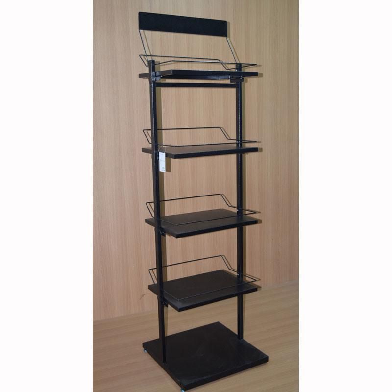 Floor Stand 5 Layers Shelf Metal Drinkware Display Rack (PHY3016)