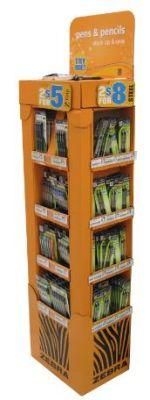 Cardboard Paper Storage Supermarket Store Wine Fruit Retail Pegboard Floor Display Stand Shelf Rack