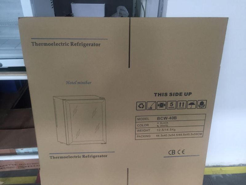 Thermoelectric Fridge Transparent Glass Door Refrigerator Hotel Room Fridge