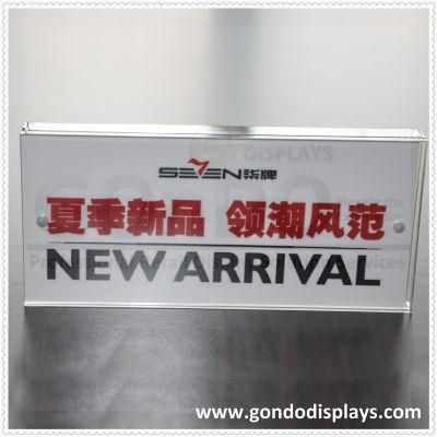 PMMA Display Solid Custom Clear Acrylic Magnetic Sign Holder