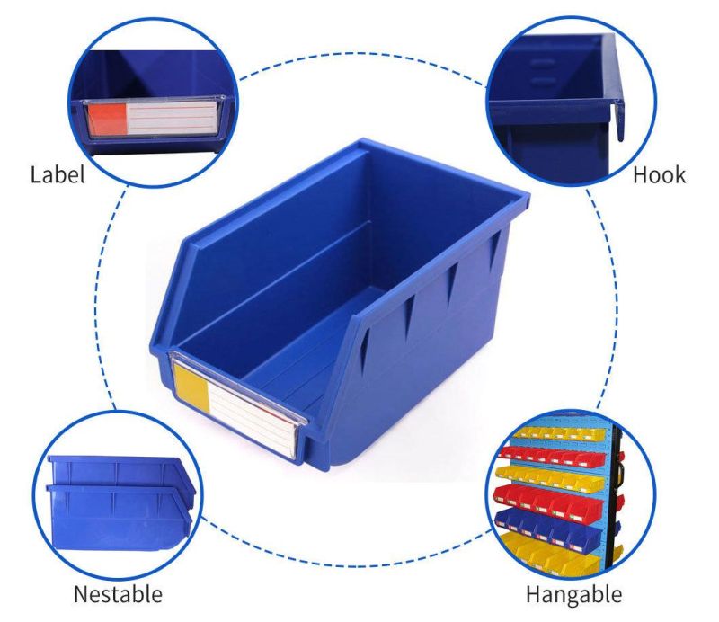 Auto Parts Industrial Plastic Storage Organizer Racking Bin for Tools Bolts