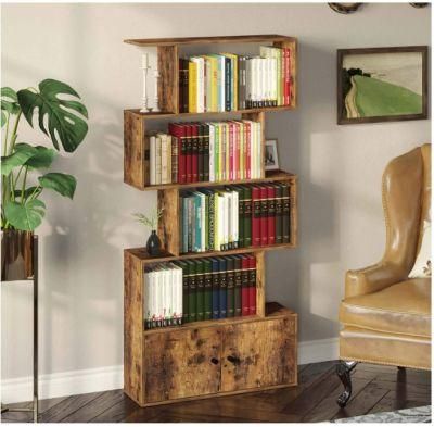 Multifunctional Wood Bookcase with Cabinet for Livingroom