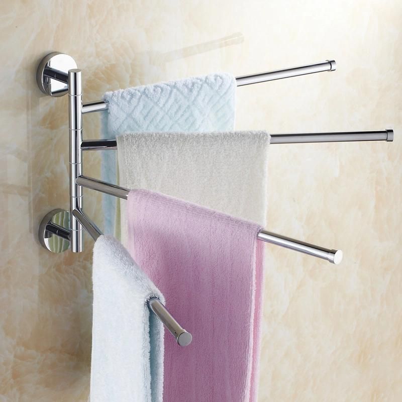 Wall Mount Brass Arm Towel Rods Rotatable Towel Rack