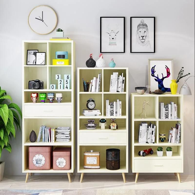 Bookshelf Floor-to-Ceiling Household Bookcase Simple Shelf Free Assembly Simple Japanese-Style Living Room Small Bookshelf