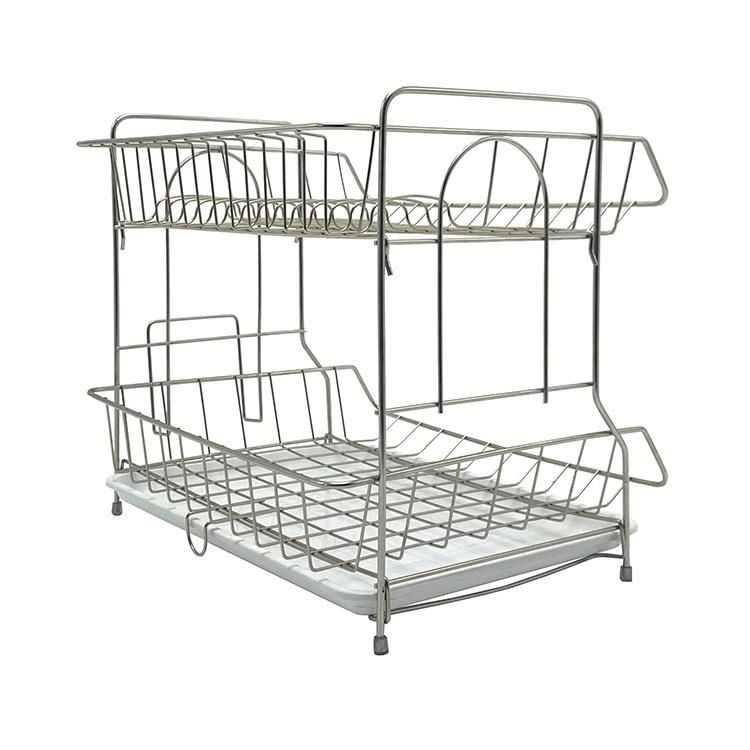 Counter Dish Drainer Rack Plate Organizer Storage Shelf Counter Dish Drainer Rack