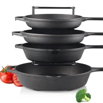 5 Layer Kitchen Pan Holder Cover Storage Rack Heavy Duty Pan Cast Iron Pan Kitchen Vegetable Storage Rack