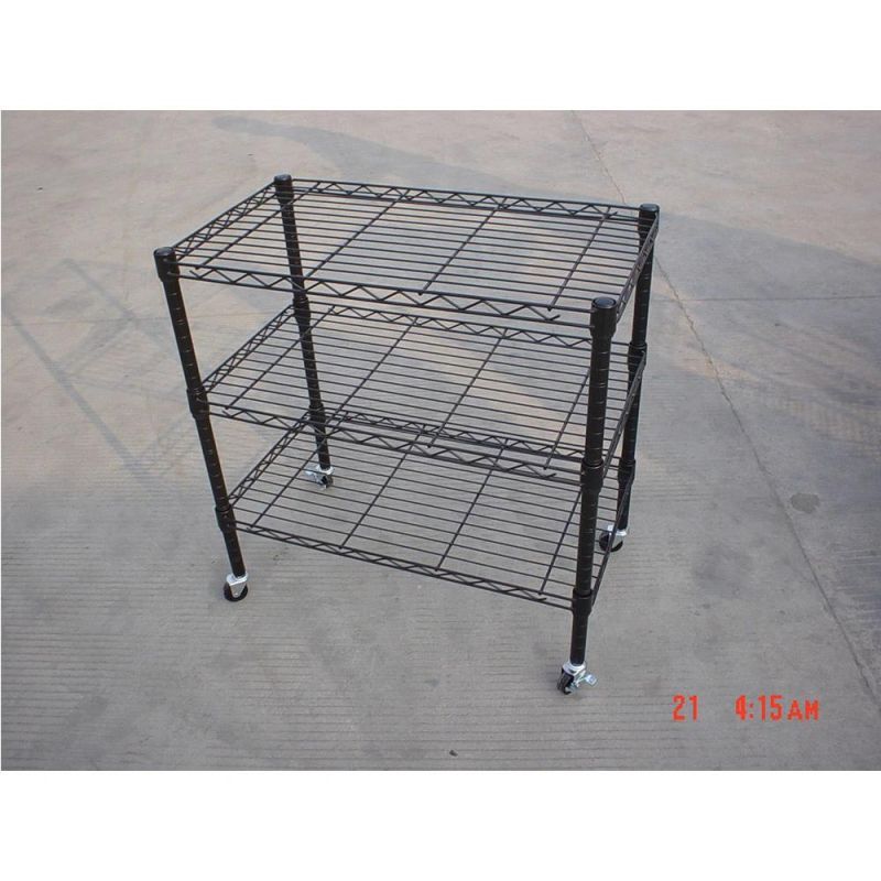 3 Tiers Shevling Rack, Rolling Cart, Kitchen Portable Rack