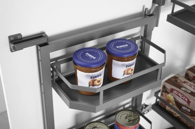 Kitchen Hardware Pull Basket Built-in Cabinet Storage Shelf 6 Tier Adjustable Tall Unit Metal Pantry Rack