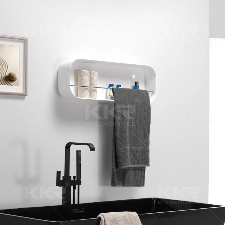 Recessed Wall-Mounted Solid Surface Shelf Bathroom Wall Shelf