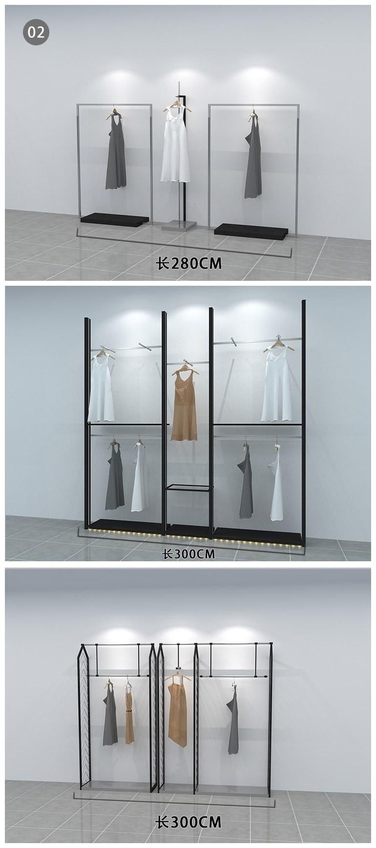 Clothing Stand Retail Store Metal Apparel Display Rack for Sale Stainless Steel Metal Clothes Display Rack