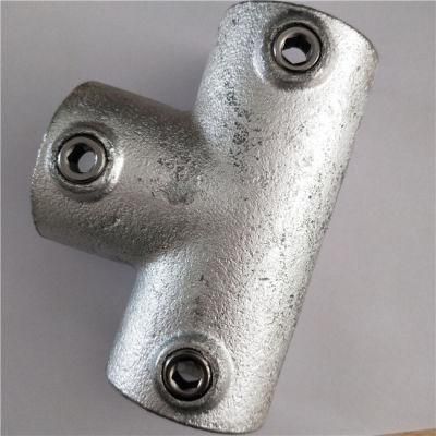 Galvanized Long Tee Key Clamp Pipe Fitting Used for 27mm Pipe Furniture