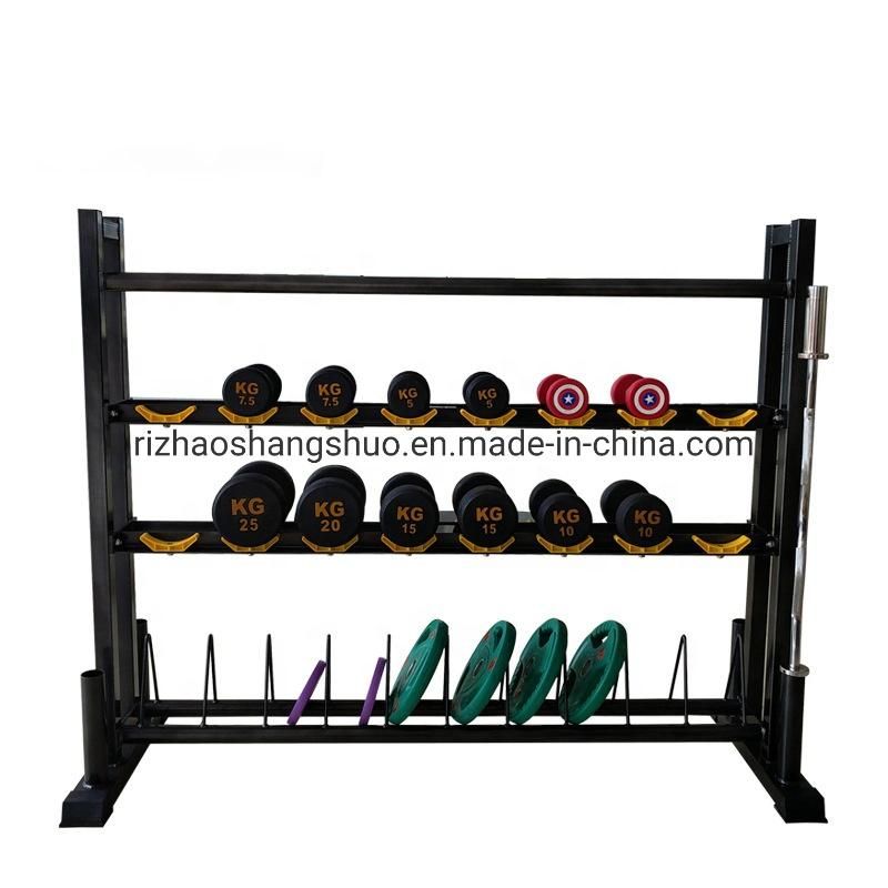 Multi Function Gym Equipment Kettlebell Rack, Dumbbell Rack, Weight Plate Storage Rack