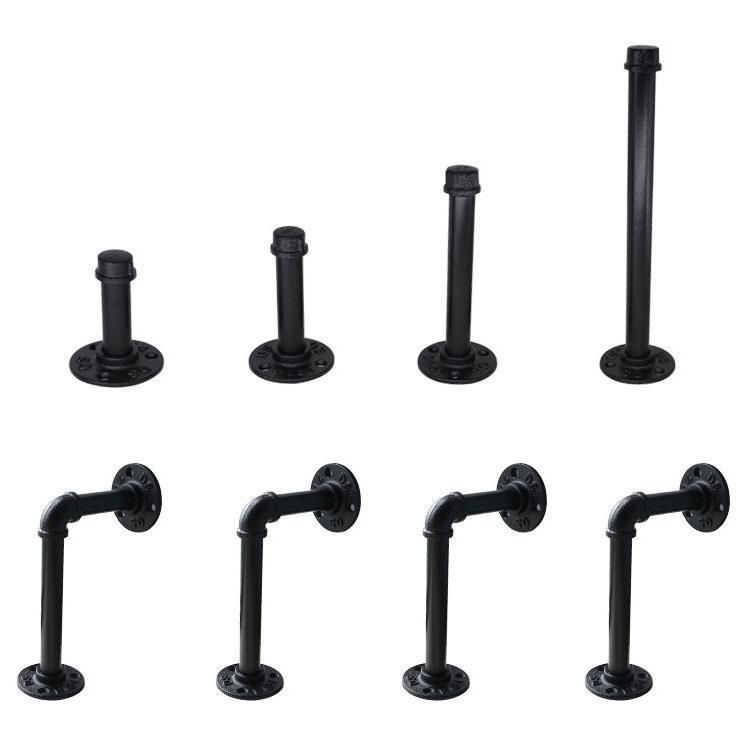 Rustic Farmhouse Vintage Style 8 PCS 10′ Black Solid Steel Floating Shelf Bracket