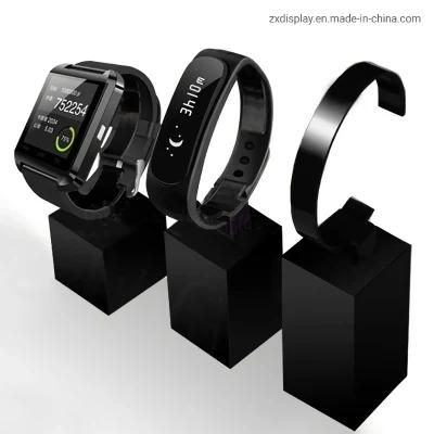 Black Perspex Smart Wrist Watch Display Stand with C Rack