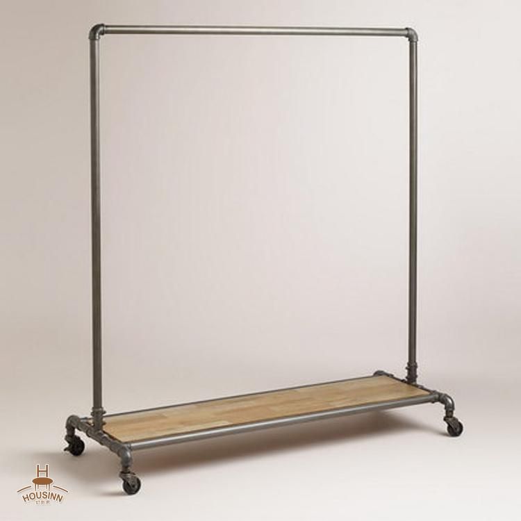 Metal Craft Clothing Garment Display Rack Mirror Display Stand