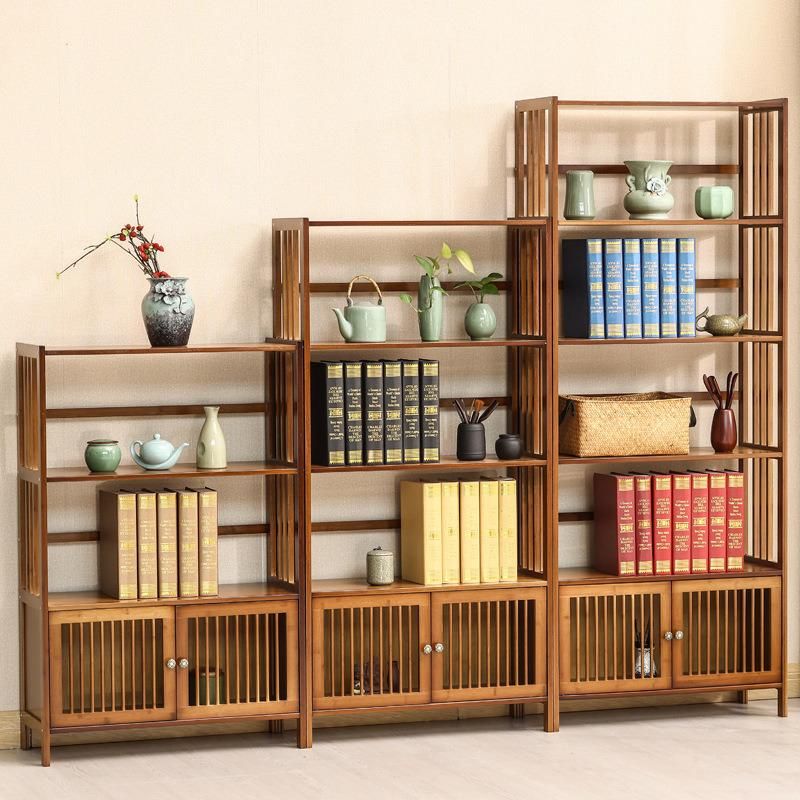 Customized Bamboo Wooden Cabinet Office Bathroom Accessories Flower Display Racking