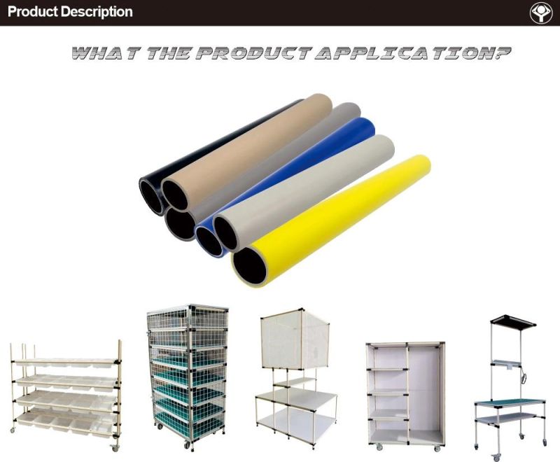 Coated Pipe Composite Pipe Plastic Steel Pipe and Joint System for Lean Rack, Workstation, Shelving