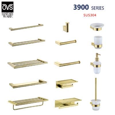 Washroom Restroom Bath Toilet Hotel Bathroom Accessories Golden Stainless Steel