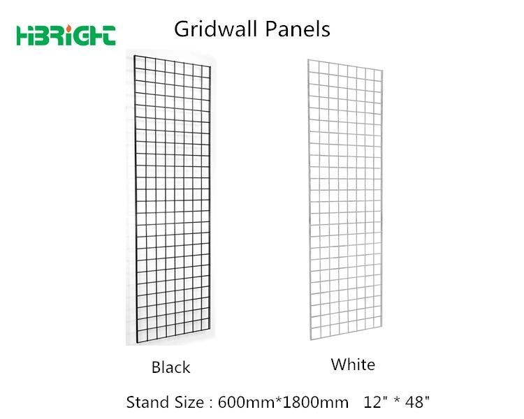 Rolling Floor 3 Sided Hook Metal Gridwall Wire Display Rack