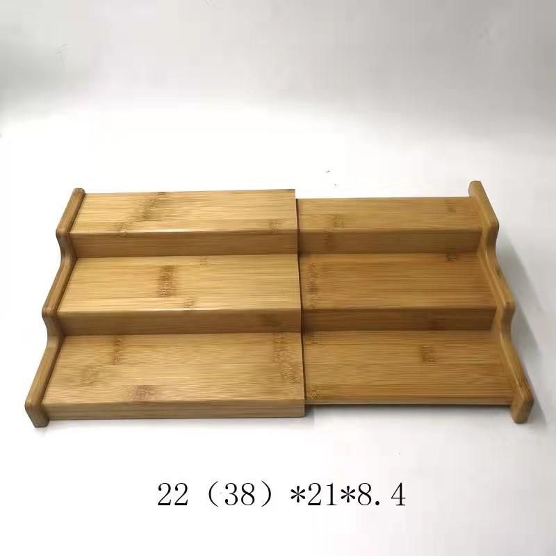 Bamboo Kitchen Shelf Kitchen Supplies Storage Telescopic Storage Rack