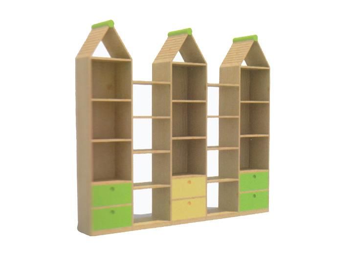 Kindergarten High Quality Wooden Toy Storage Rack, Play and Display Shelf