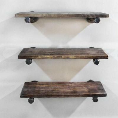 1set Rustic Pipe Decor Industrial DIY Pipe Shelf Bracket for Wood Floating Shelf